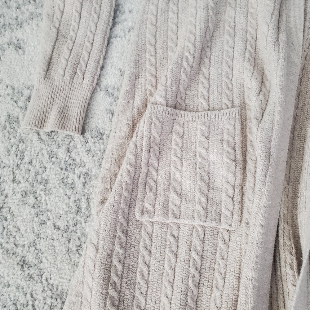 J. Jill Cream Cable Knit Long Duster Cardigan - Picture 4 of 7